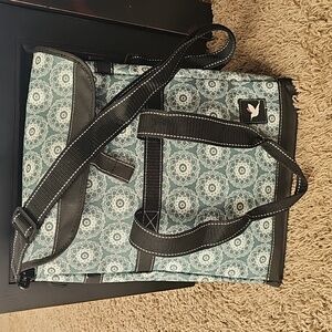 Stola Everyday Crossbody Bag Blue Medallion Tote Water Resistant Purse